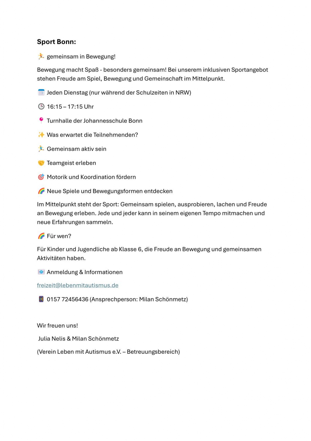 Sportkurs BN1 2026-1